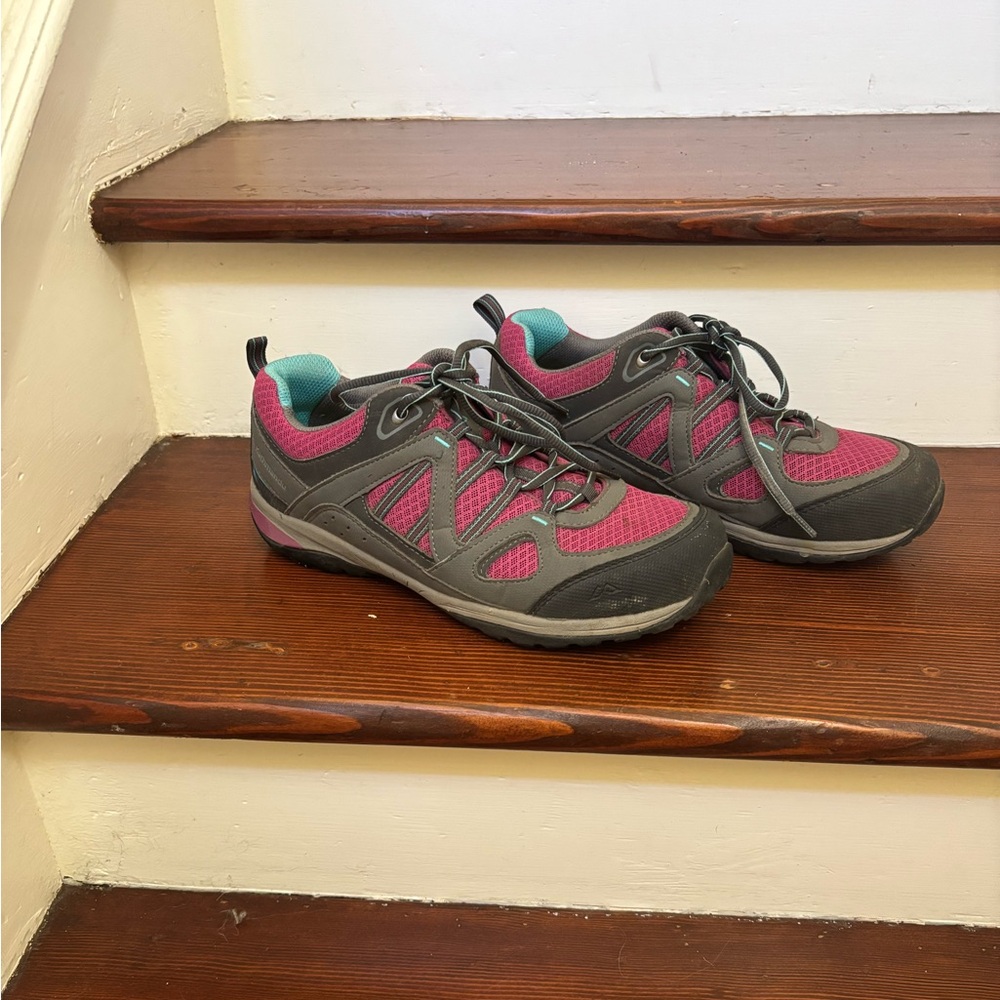 Women's Pink and Gray Athletic Shoes